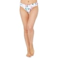 thumbnail image 2 of La Blanca WHITE Flyaway Orchid Printed Shirred Band Hipster Bikini Bottom, US 8, 2 of 3
