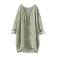 thumbnail image 2 of Women's Fashionable And Casual Solid Color V Neck Long Sleeved Button Cardigan, 2 of 9