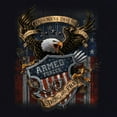 thumbnail image 3 of Tee Hunt Armed Forces Bald Eagle T-Shirt Army This We'll Defend US Flag Mens Shirt, Hot Pink, X-Large, 3 of 5