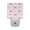 Pink Butterfly Knot and Flowers, variant on 2PCS LED Night Light Auto On/Off Sensor Warm Light Dusk to Dawn for Home Stairs Bathroom Decor Small Bows and Dots Pattern