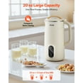 thumbnail image 3 of VEVOR 6-in-1 Nut Milk Maker, 20 oz Soy Milk Maker Machine with 6 Blades, for Homemade Oat, Nut, Soy, Juice, Plant-Based and Non Dairy Beverages with High-Temp Self-Cleaning, Boil Water, 12-Hour Delay, 3 of 11