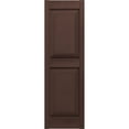 thumbnail image 5 of Ekena Millwork 12"W x 55"H Mid-America Vinyl, Standard Size Williamsburg Double Panel Shutters, w/Installation Shutter-Lok's & Matching Screws (Per Pair), 009 - Federal Brown, 5 of 7