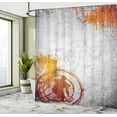 thumbnail image 5 of Ambesonne Grey Shower Curtain, Street Sport Passion, 69"Wx75"L, Charcoal Orange, 5 of 5