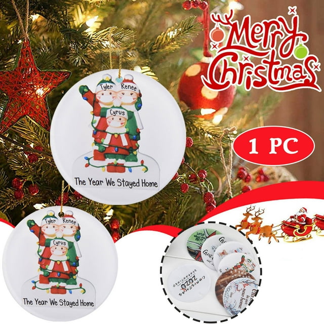 Xihbxyly Oferta Diaria 2024 Inicio Pegamento de Vidrio Personalizado Decoración Navideña Regalo Regalo Colgante