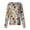 Khaki, variant on Scrub Jackets for Woman Long Sleeve Cute Print Scrub Tops Plus Size Snap Front Nurse Working Uniform