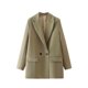 thumbnail image 1 of Blazer de mujer de moda casual primavera verano color manga larga blazer mujer abrigo, 1 of 3