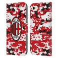 thumbnail image 1 of Head Case Designs Officially Licensed AC Milan Crest Patterns Digital Camouflage Leather Book Wallet Case Cover Compatible With Apple iPhone 7 / 8 / iPhone SE 2020, 1 of 1