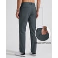 thumbnail image 4 of Mens Golf Pants Stretch Work Dress Pants 30"/32" Quick Dry Lightweight Casual Comfy Trousers with 3 Pockets, 4 of 7