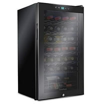 IVATION 34-Bottle Compressor Wine Refrigerator with Lock, Black