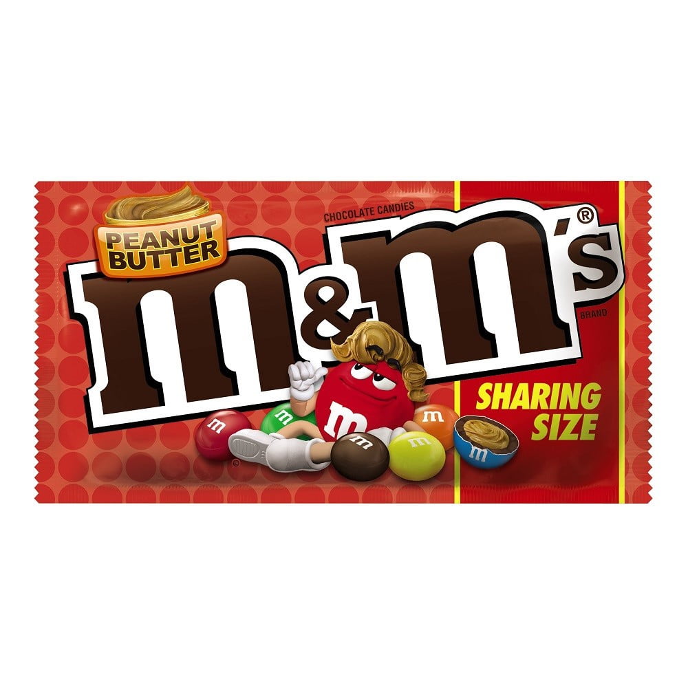 M&M's Peanut Butter Chocolate Candy, 2.83 Oz., 24 Count