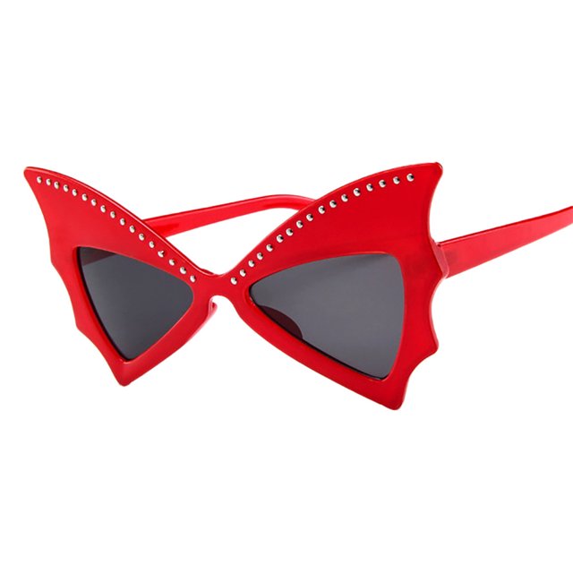 Big Frame Bat Sunglasses Prom Glasses Stylish Bow Sunglasses Clear Lens Ski Goggles for Men Riding Glasses Real compatible with Motorcycles for Adults compatible with Motor Cycle Goggles Winter