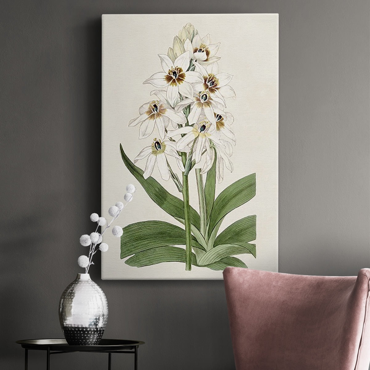 Flore Albo I Premium Gallery Wrapped Canvas - Ready to Hang