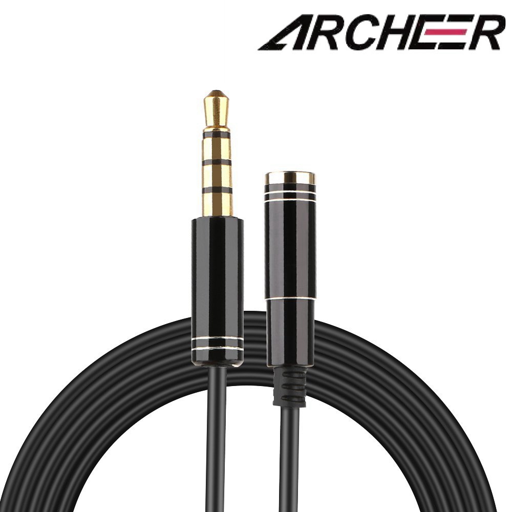 ARCHEER 3.5mm Headphone Extension Cable (5ft/1.5m), 4Poles Male to Female Stereo Jack Cord