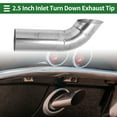 thumbnail image 2 of Unique Bargains 2.5" ID Inlet Turn Down Exhaust Hose T304 Stainless Steel Surface Polishing Mandrel Bend Elbow Tube 9.1" Overall Length Suitalbe for 2.5" OD Tailpipes, 2 of 7