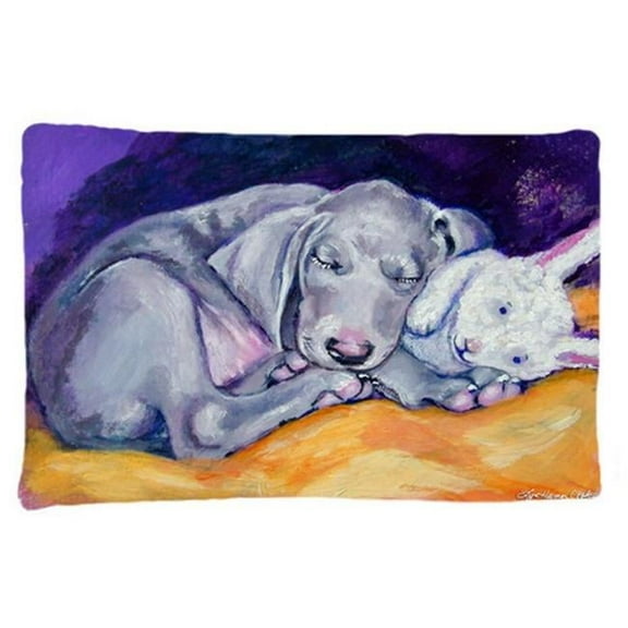 Weimaraner Snuggle Bunny Fabric Standard Pillowcase