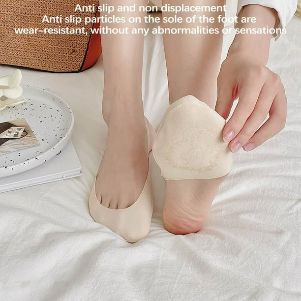 Calcetines invisibles finos y transpirables para mujer con puntera