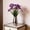Purple, variant on Artificial Daffodil Lily Bouquet - Realistic Plastic Faux Floral Arrangement With Greenery - 13.78-Inch Lifelike Flowers For Indoor Outdoor Wedding Home Centerpiece Decor