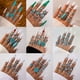 thumbnail image 4 of Anillo de imitación de turquesa de estilo retro europeo y americano con diseño de flores y hojas, anillo geométrico articulado con águila, traje para mujer, 4 of 6