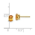 thumbnail image 3 of 14K Yellow Gold Earring Birthstone (11) November Women'S Citrine Oval 6 mm 4, 3 of 3