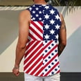 thumbnail image 3 of UVEASISHA Mens 4th of July Tank Top,Men's American Flag Tank Tops 2024 Patriotic Print Sleeveless Muslce Shirt Independence Day USA Workout Tee for Gym Fitness White, 3 of 7