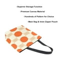 thumbnail image 3 of FORMRS Womens Canvas Tote Bag with Zipper Inner Pocket Shoulder Handbag, Orange Geometric Circles, 3 of 7