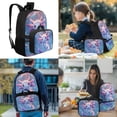 thumbnail image 2 of Yspwyqan Ocean Purple Axolotl Backpack Set 4Pcs with Lunch Box Pencil Case and Water Bottle Bag, 17 Inch Double Zipper Lightweight Bookbags Fits 14" Laptop for School Travel, 2 of 7