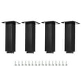 thumbnail image 1 of Pierna de mueble de 6 pulgadas, patas de mesa ajustables, extensiones de patas de gabinete de metal para mesa, sofá, juego de 4, 1 of 7