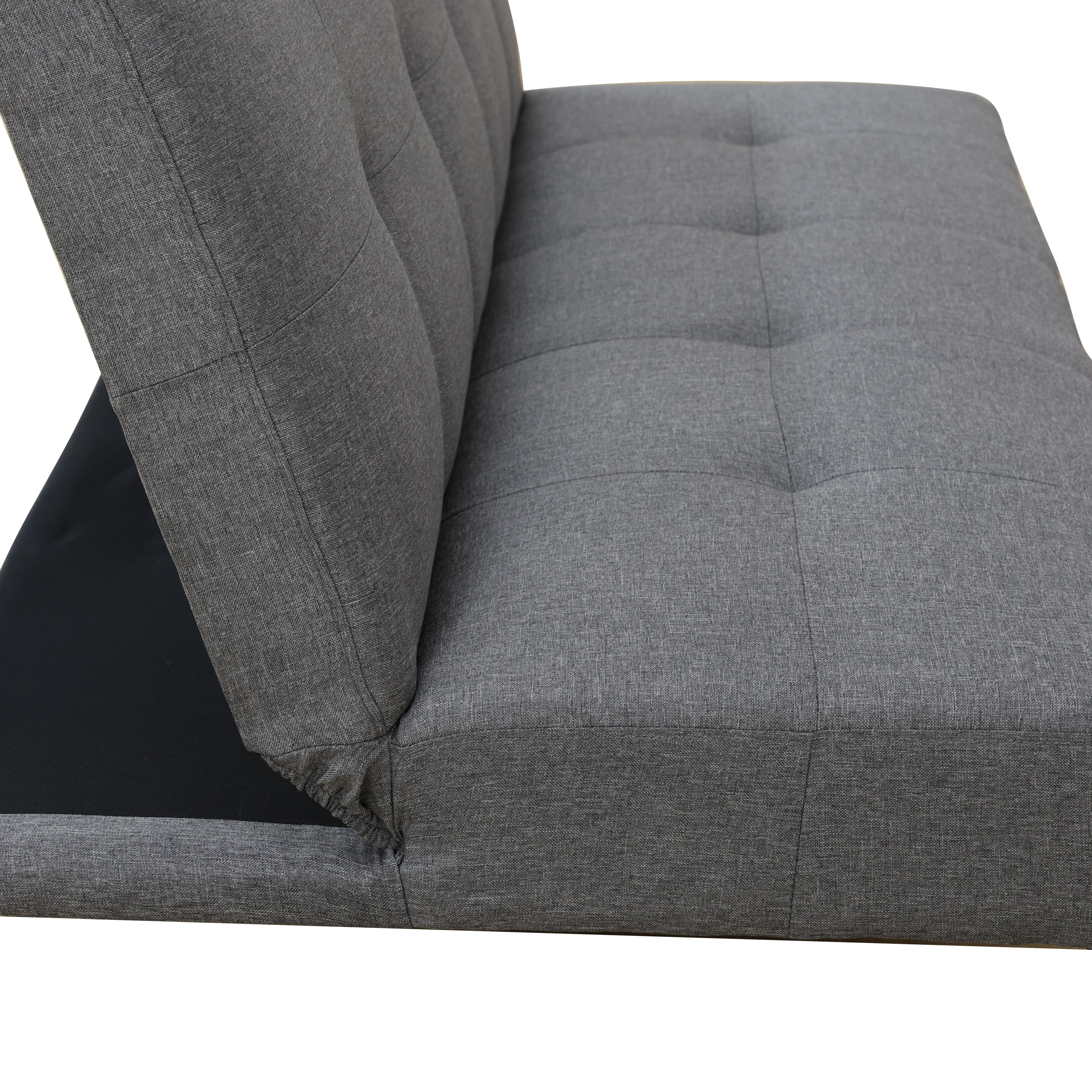 Convertible Blue Linen Sofabed for Living Room - Space - Saving Multifunctional Furniture