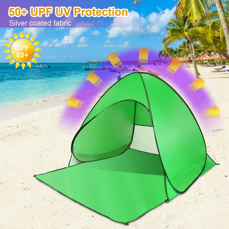 iMounTEK Easy Set Pop Up Sun Shade, UV Protection Beach Tent