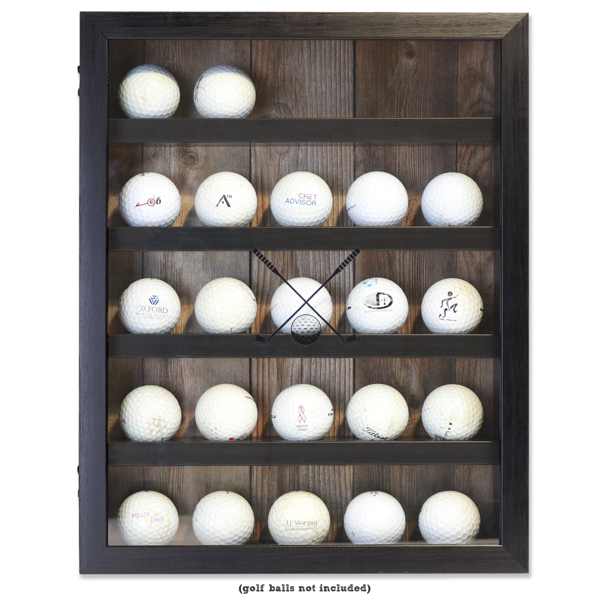 11x14 Golf Ball Shadow Box Display Case Holds 25 Logo Balls Walmart Com Walmart Com