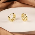 thumbnail image 7 of Lancharmed Gold Plated Earrings for Womens Trendy,Double Circle Split Earring Bride Gifts, 7 of 7