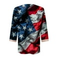 thumbnail image 5 of Simua Womens Summer Tops Short Dolman Sleeve Shirts 2025 Fashion V Neck Outfits Clothes Women Patriotic Shirts, 5 of 5