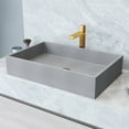 thumbnail image 2 of Orvieto Gothic Gray Concreto Stone 15 in. L x 24 in. W x 5 in. H Rectangular Vessel Bathroom Sink, 2 of 11