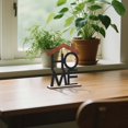 thumbnail image 4 of Wooden Home Decor Sign - Rustic House - Shaped Cutout With Black Lettering And Wood Stand, For Living Room, Bedroom, Entryway, Shelf Display, 4 of 6