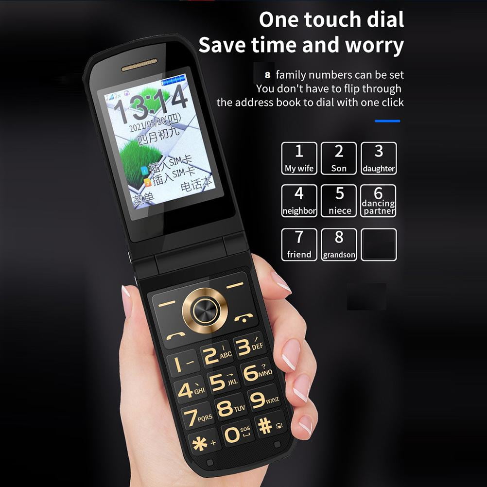 Buy GSM 2G Flip Mobile Phone for Elderly Dual Display 4800mAh Big