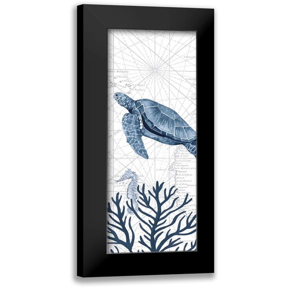 Reed, Tara 8x14 Black Modern Framed Museum Art Print Titled - Deep Blue Sea XIXc