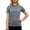 Grey, variant on Women's T Shirts Crew NeckShort Sleeve Basic Tee Shirt Blue Spring Tops Women Clothing