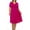 Hot Pink, variant on MOA Collection Women's Plus size Stylish Solid Faux Wrap Dress with Deep V-Neck