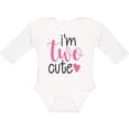thumbnail image 3 of Inktastic I'm Two Cute Birthday Girls Long Sleeve Baby Bodysuit, 3 of 5