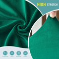 thumbnail image 3 of Velvet Chair Seat Covers set of 4, Dining Chair Seat Covers Removable Washable Stretch Dining Room Chair Seat Covers Non Slip Plush Dining Chair Covers for Kitchen Banquet-black-set of 4, 3 of 8