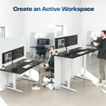 thumbnail image 3 of VIVO White Electric Stand Up Desk Frame, Single Motor Standing Adjustable Base, 3 of 8