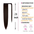 thumbnail image 3 of DODOING 20 24 28 Inch Hair Pieces for Women Long Straight/Curly Wave Ponytail Extension Fake Hair Drawstring Ponytails for Black Women Human Hair, 3 of 8
