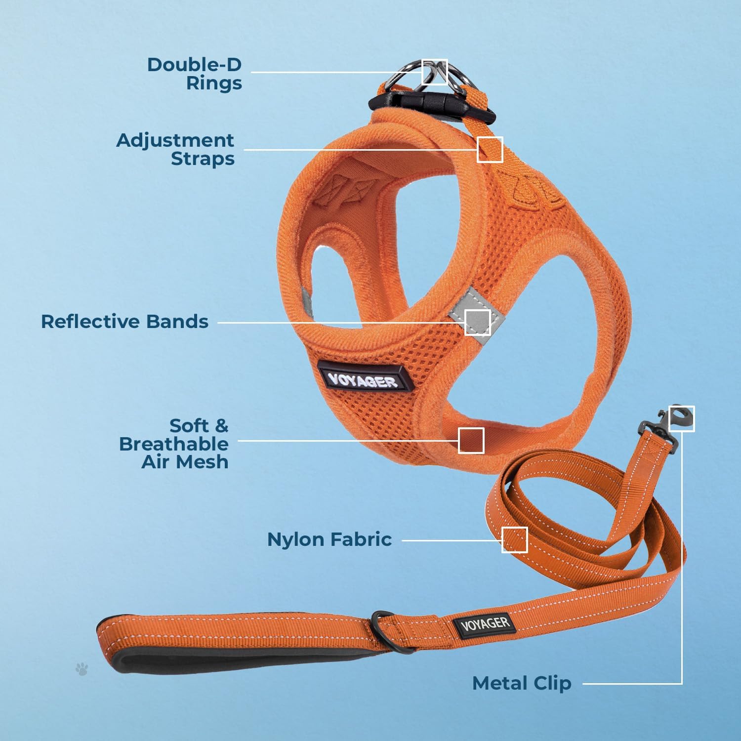 Voyager Step-In Air All-Weather Mesh Harness & Leash Combo photo 7