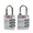 2 Pack Silver, variant on 2 Pack TSA Compliant Luggage Locks, 3 Digit Resettable Combination Padlock with Zinc Alloy Body & Anti-Rust Steel Shackle, Heavy Duty Travel Lock for Suitcase Backpack Gym School Locker Tool Box