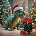 thumbnail image 3 of Funny Christmas Socks for Men Women Teens Boys - Dinosaur Secret Santa Gifts Novelty Fun Crew Funky Cute Crazy Dinosaur Socks Christmas Funny Stocking Stuffers, 3 of 7