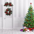 thumbnail image 4 of TheFound Christmas PVC Wreath Artificial Wreath with Berry Christmas Ball Decor for Front Door, Window, 4 of 5