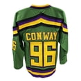 thumbnail image 3 of Charlie Conway 96 Ducks Deluxe Embroidered Green Hockey Jersey, 3 of 5