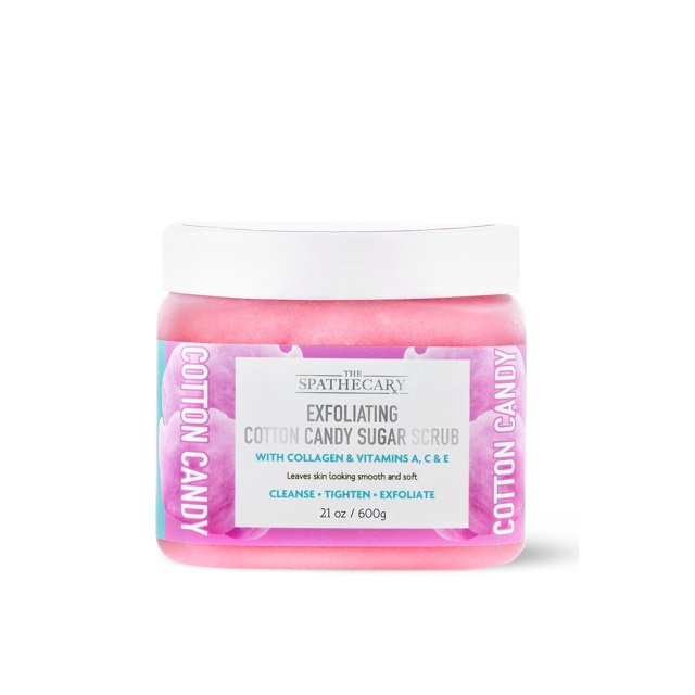The Spathecary Body Scrub Cuidado corporal exfoliante, nutritivo, refrescante y suavizante 21 oz. (21 onzas de algodón de azúcar)