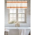 thumbnail image 6 of Farmhouse Orange Valances for Windows Stripe Kitchen Valance Curtain Rod Pocket Small Curtains for Cafe Bathroom Laundry Basement 54" x 18", 6 of 8