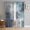 Blue Gray White, variant on Purple Grey Sheer Curtains 45 Inch Length 2 Panels Set for Living Room/Bedroom, Modern Oil Painted Abstract Art Aesthetics Curtain Sheers Drapes Rod Pocket Curtains Window Treatment Set 52''x45''x2